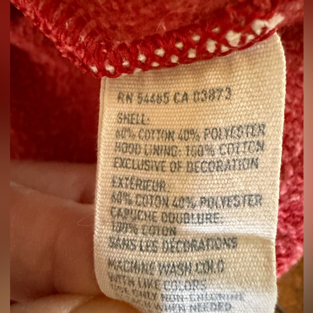 Hoodie Sweatshirt American Eagle Distressed Red AE-7 Hoodie - Picture 6 of 7